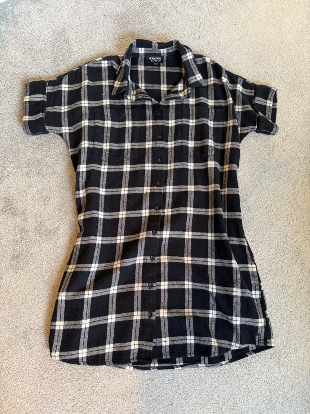 Known Supply Buffalo Plaid Dress